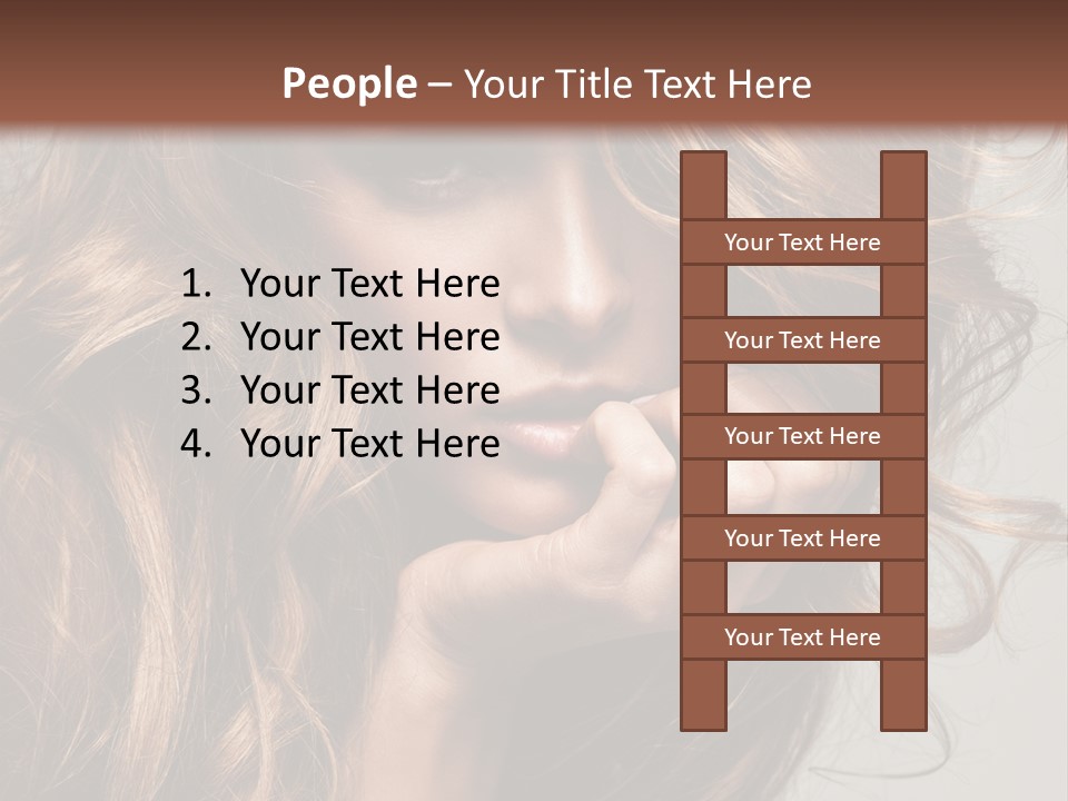 Kobiece Twarz Pani PowerPoint Template