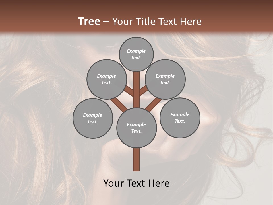 Kobiece Twarz Pani PowerPoint Template