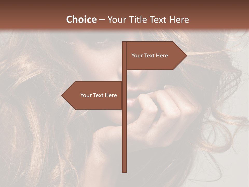 Kobiece Twarz Pani PowerPoint Template