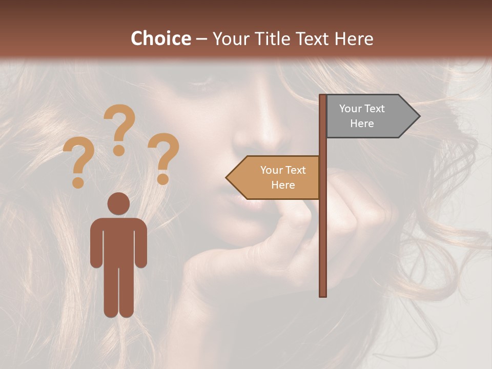 Kobiece Twarz Pani PowerPoint Template