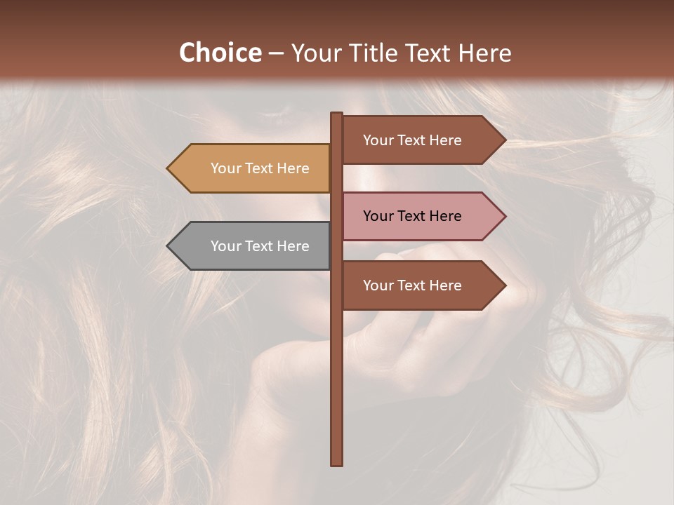 Kobiece Twarz Pani PowerPoint Template