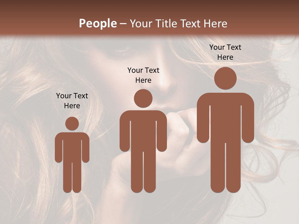 Kobiece Twarz Pani PowerPoint Template