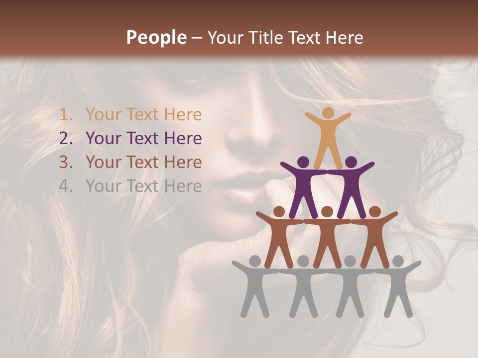 Kobiece Twarz Pani PowerPoint Template