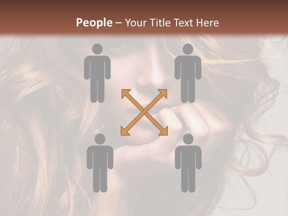 Kobiece Twarz Pani PowerPoint Template