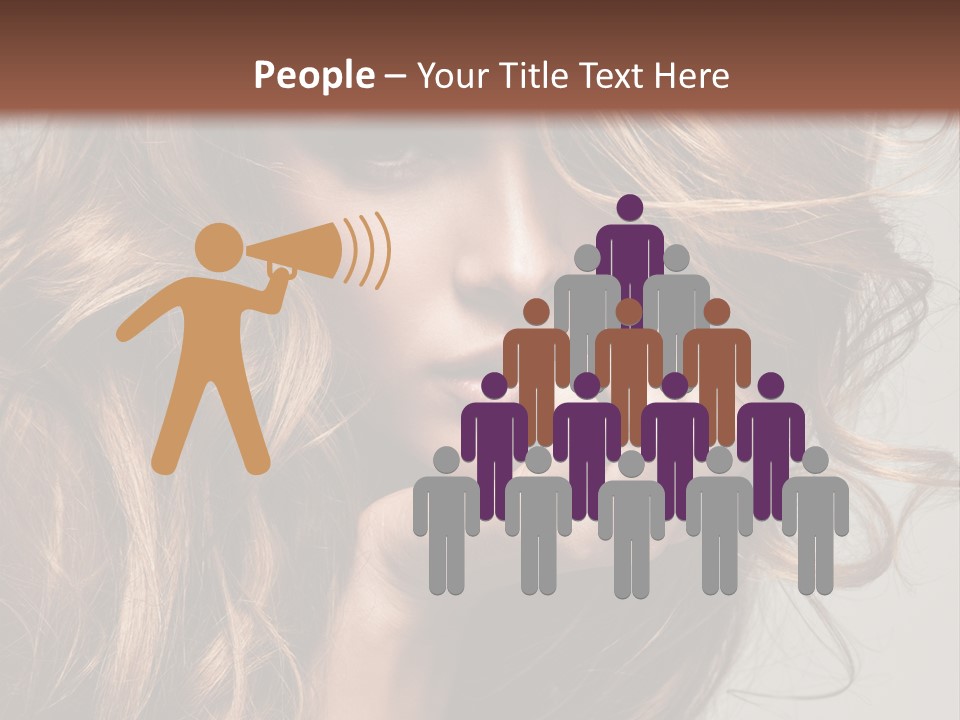 Kobiece Twarz Pani PowerPoint Template