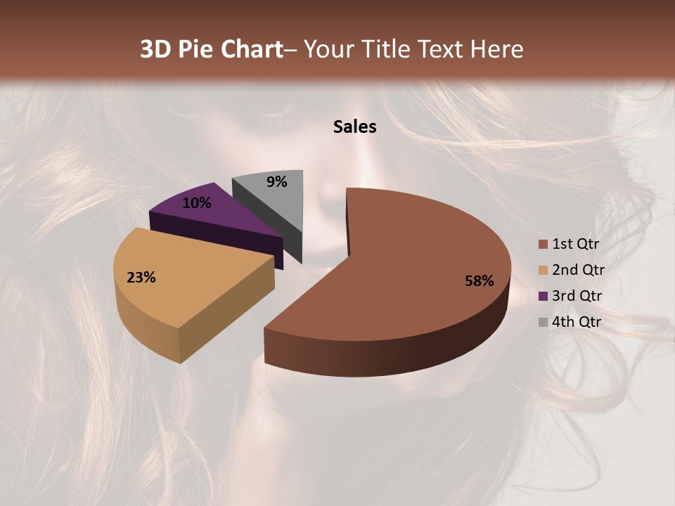 Kobiece Twarz Pani PowerPoint Template