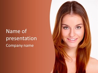 People White Girl PowerPoint Template
