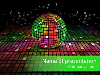 Glitter Schein Techno PowerPoint Template