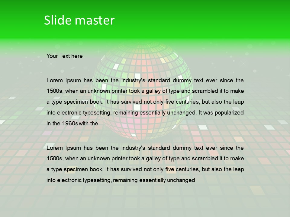 Glitter Schein Techno PowerPoint Template