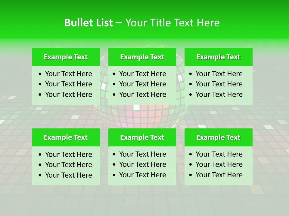 Glitter Schein Techno PowerPoint Template