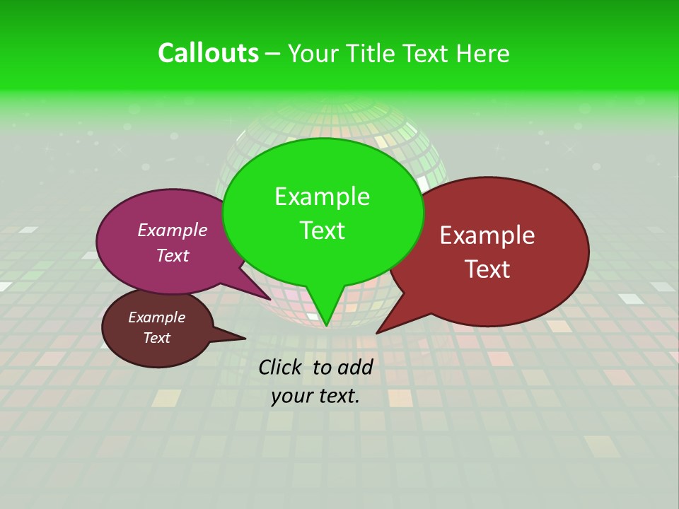 Glitter Schein Techno PowerPoint Template