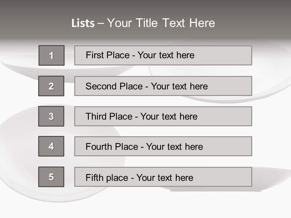 China White Bowl PowerPoint Template