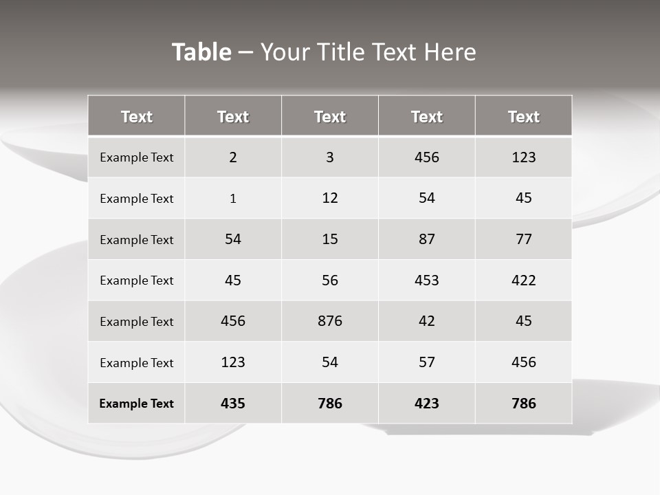 China White Bowl PowerPoint Template