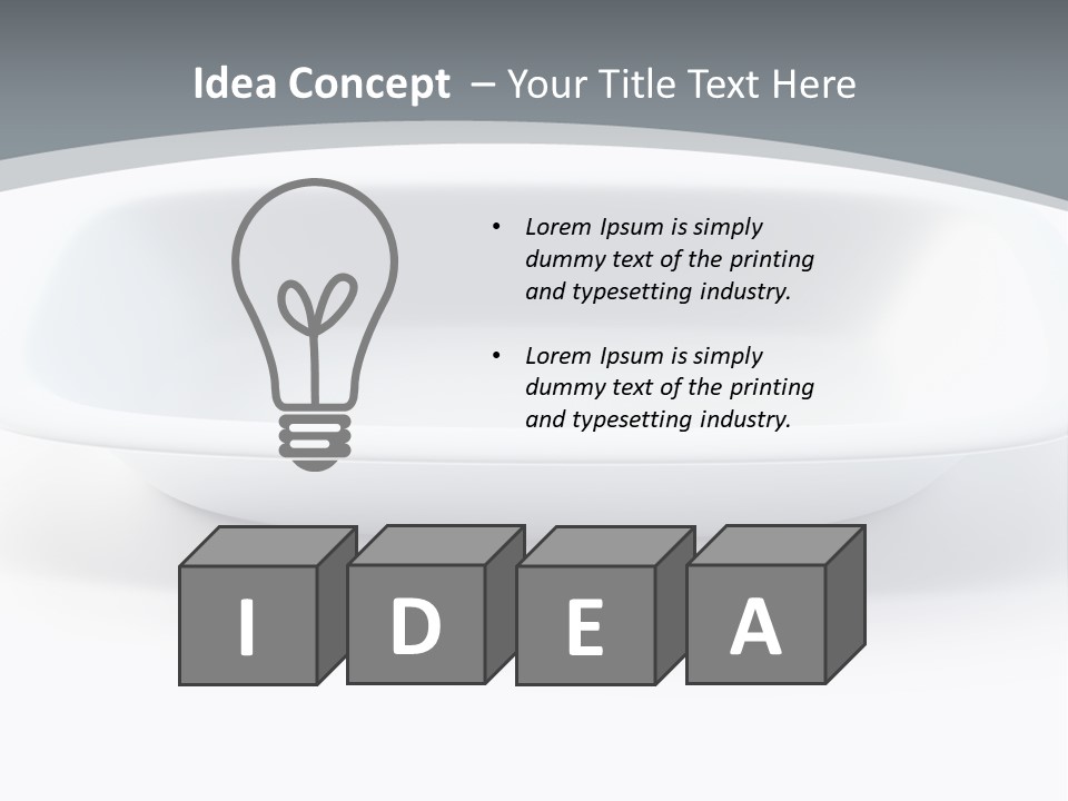 Illustration Plastic Single PowerPoint Template