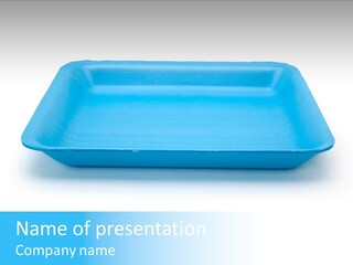 Single Object Wrapping Blue PowerPoint Template