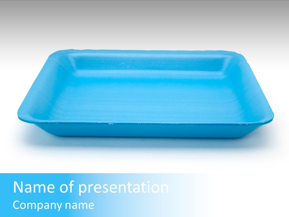 Single Object Wrapping Blue PowerPoint Template