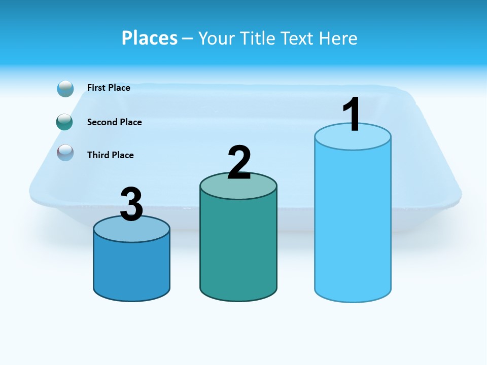 Single Object Wrapping Blue PowerPoint Template