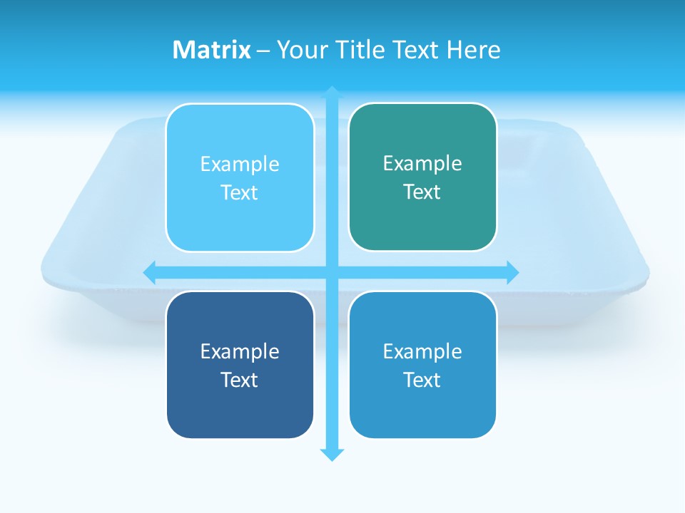 Single Object Wrapping Blue PowerPoint Template