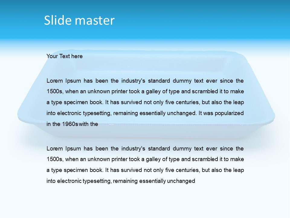 Single Object Wrapping Blue PowerPoint Template