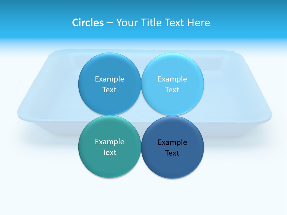 Single Object Wrapping Blue PowerPoint Template