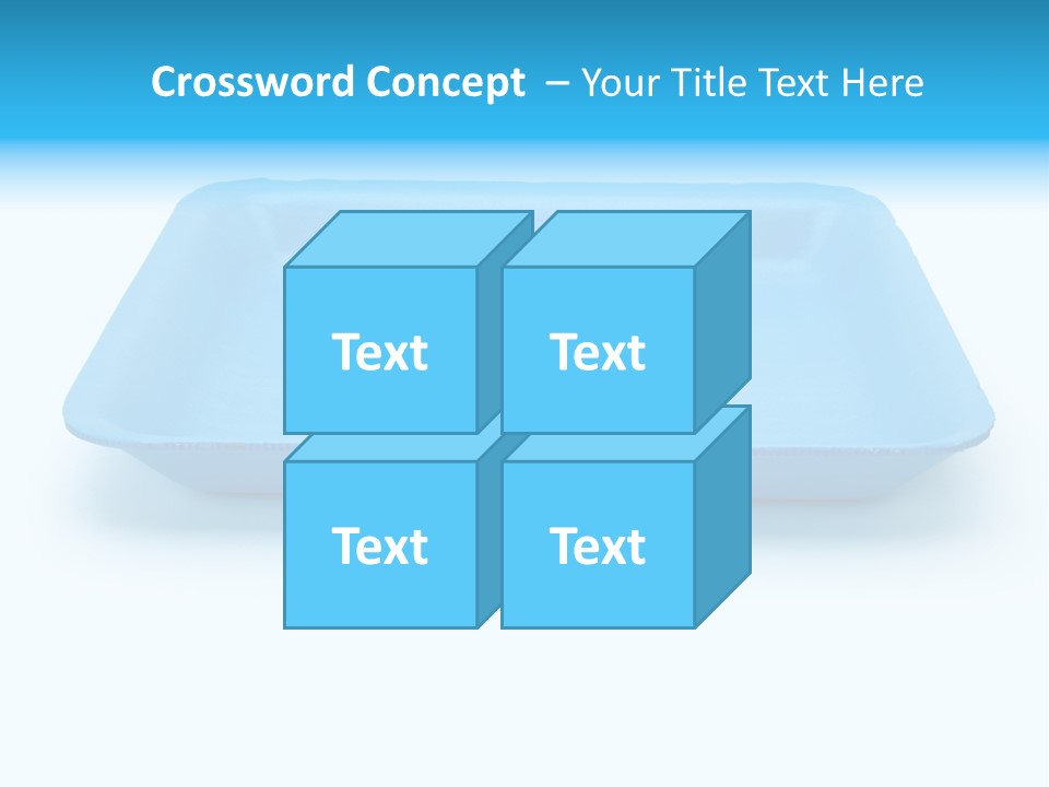 Single Object Wrapping Blue PowerPoint Template