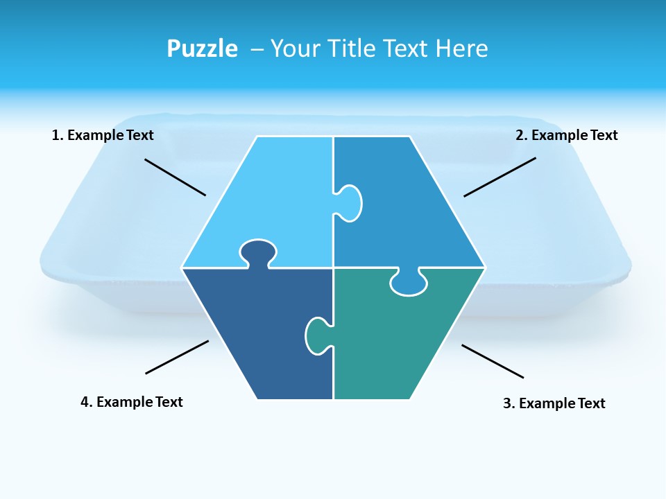 Single Object Wrapping Blue PowerPoint Template