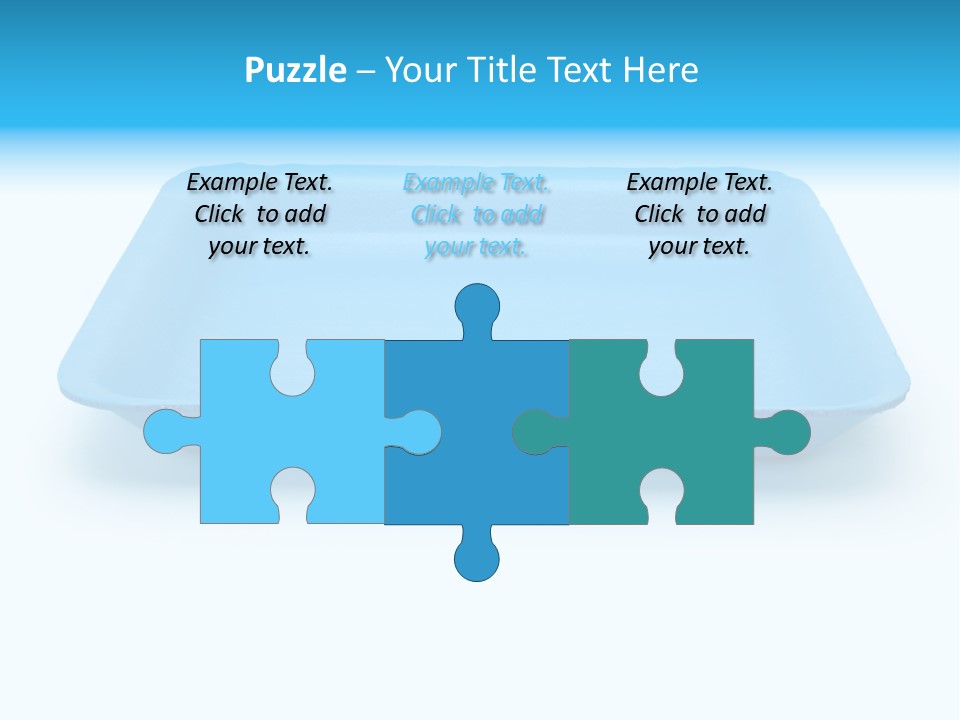 Single Object Wrapping Blue PowerPoint Template