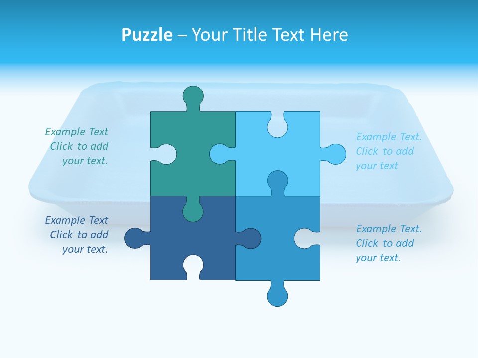 Single Object Wrapping Blue PowerPoint Template