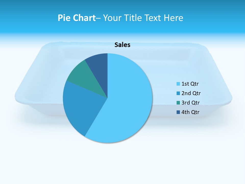 Single Object Wrapping Blue PowerPoint Template