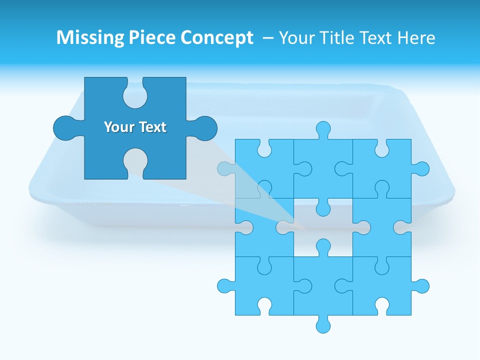 Single Object Wrapping Blue PowerPoint Template