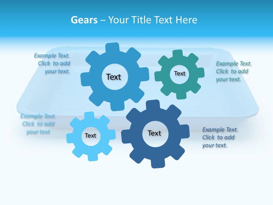 Single Object Wrapping Blue PowerPoint Template