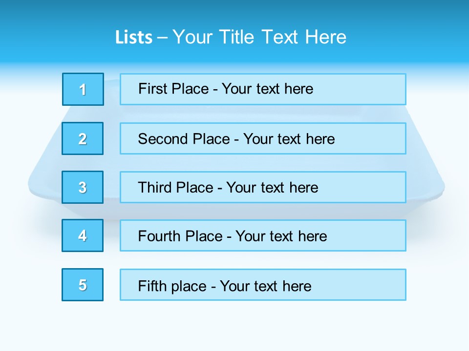 Single Object Wrapping Blue PowerPoint Template