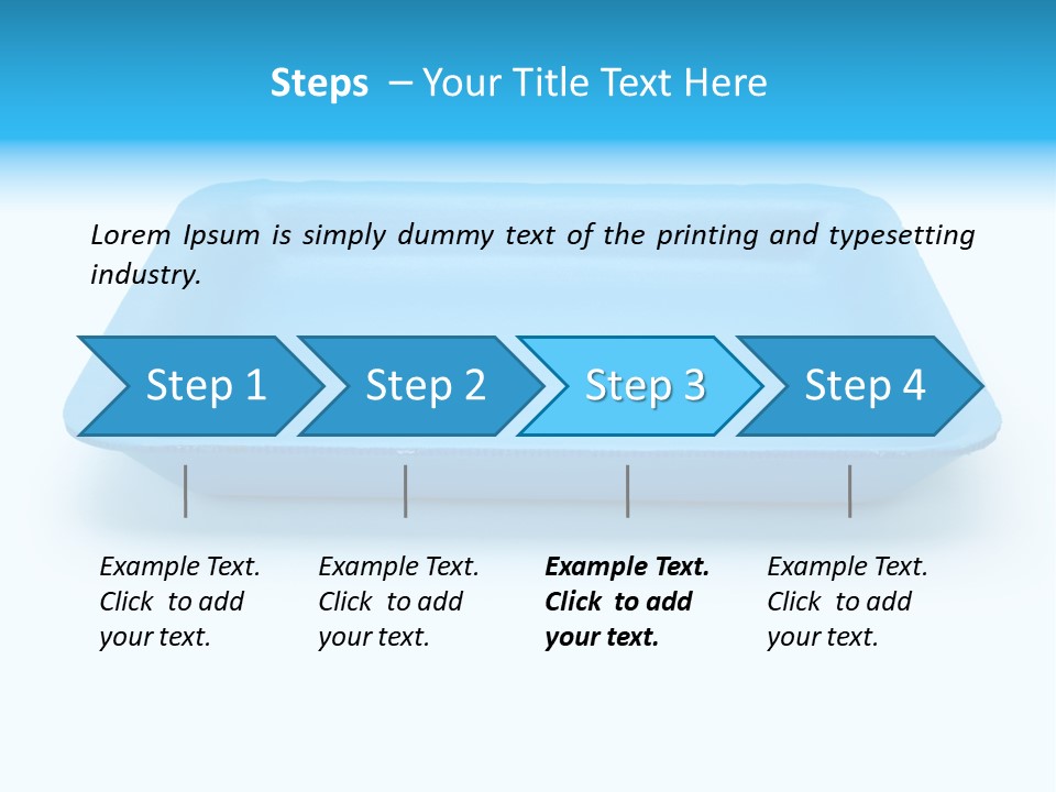 Single Object Wrapping Blue PowerPoint Template