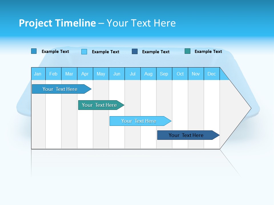 Single Object Wrapping Blue PowerPoint Template