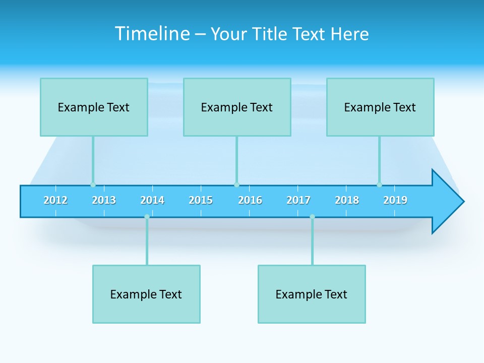 Single Object Wrapping Blue PowerPoint Template