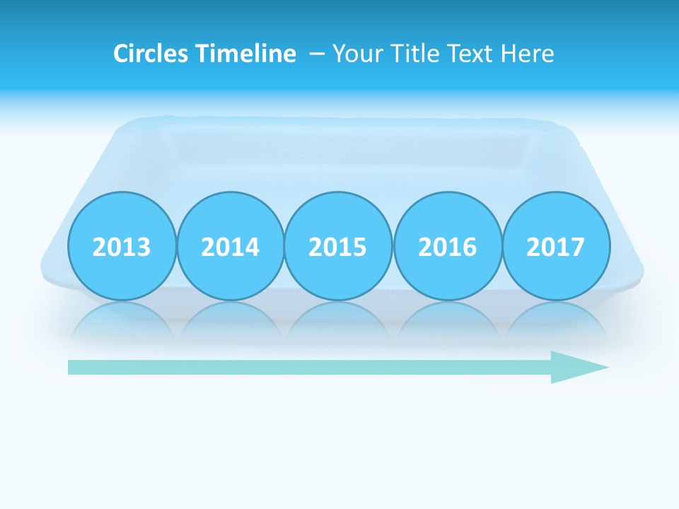 Single Object Wrapping Blue PowerPoint Template