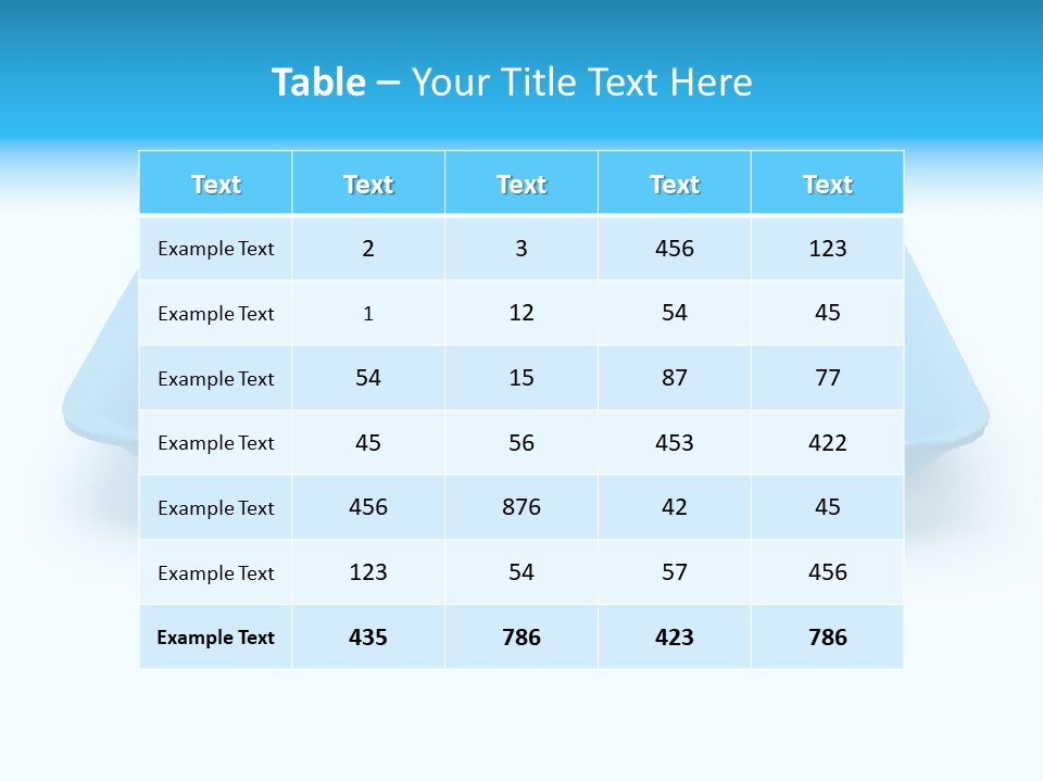 Single Object Wrapping Blue PowerPoint Template