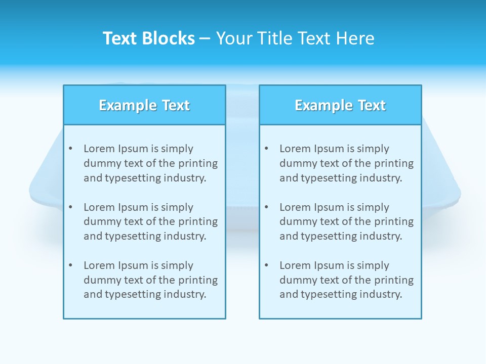 Single Object Wrapping Blue PowerPoint Template