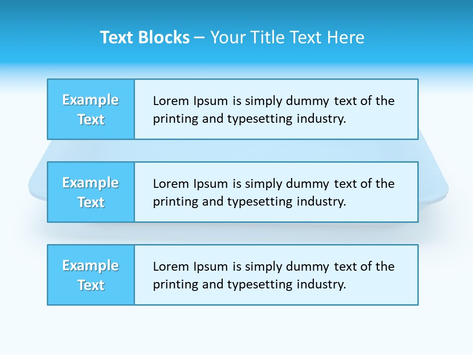 Single Object Wrapping Blue PowerPoint Template