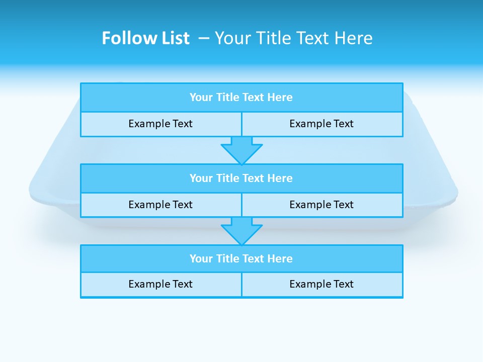 Single Object Wrapping Blue PowerPoint Template