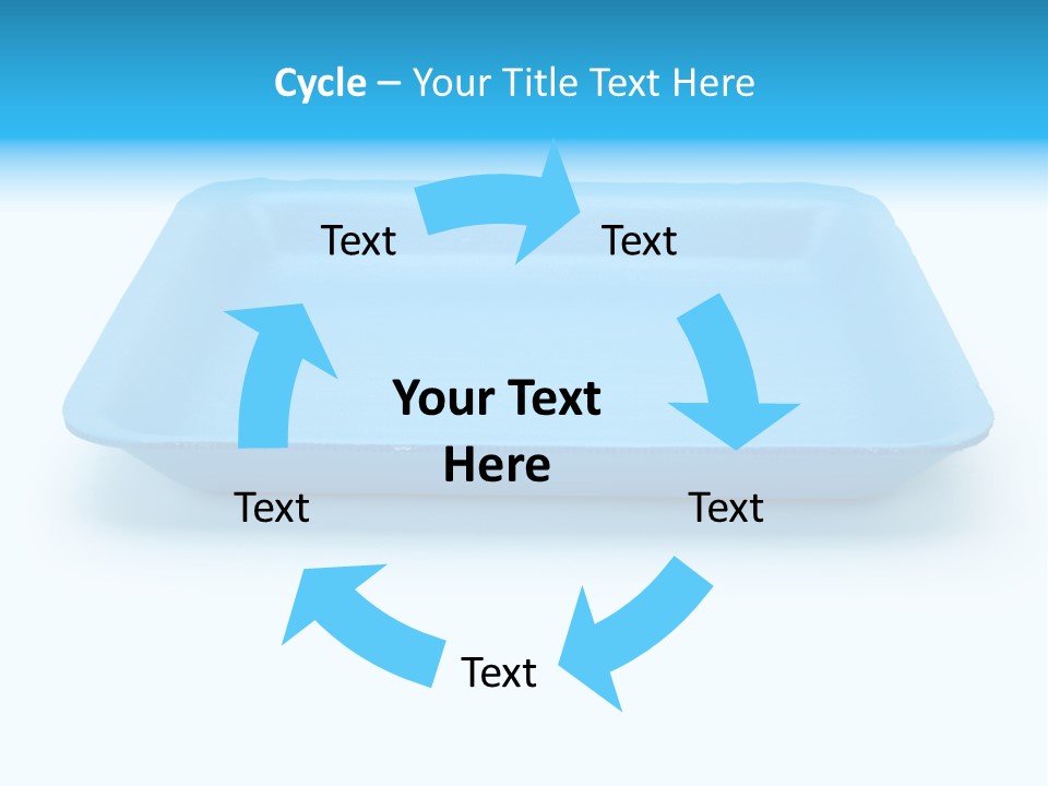 Single Object Wrapping Blue PowerPoint Template