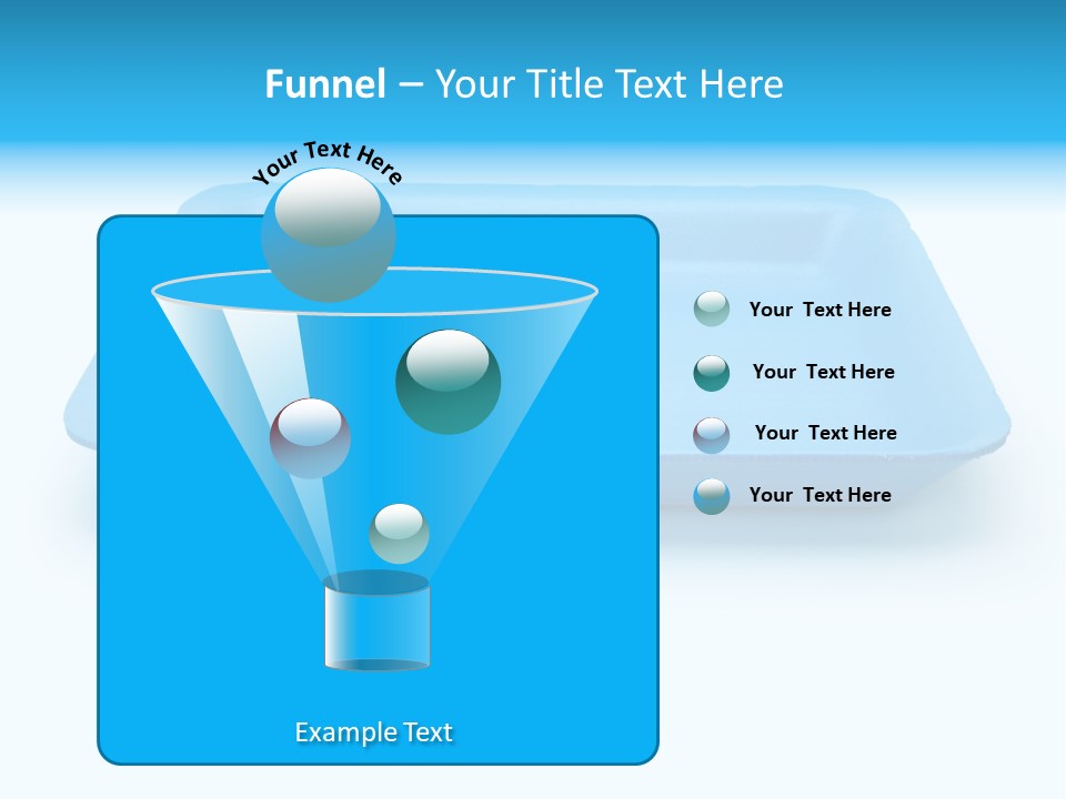 Single Object Wrapping Blue PowerPoint Template