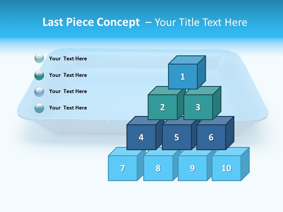 Single Object Wrapping Blue PowerPoint Template