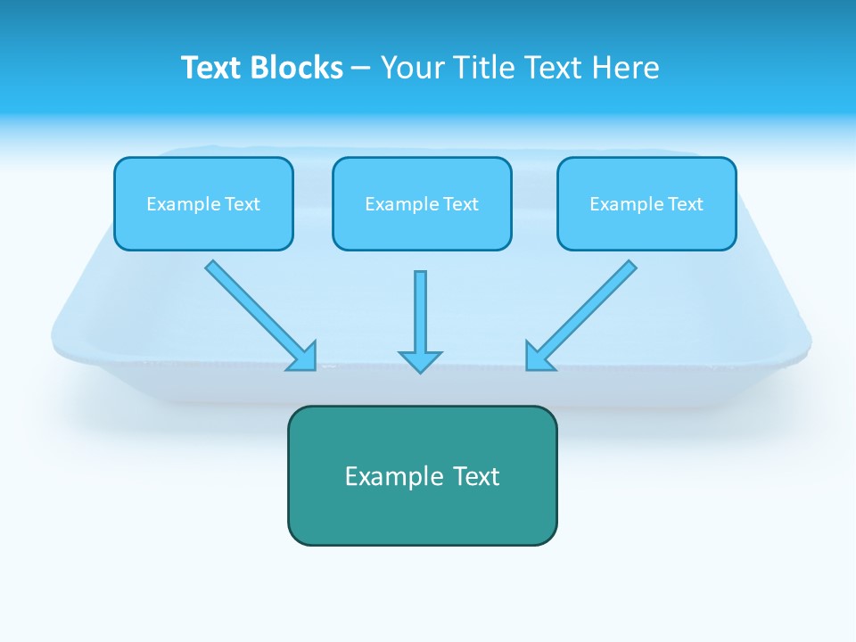 Single Object Wrapping Blue PowerPoint Template