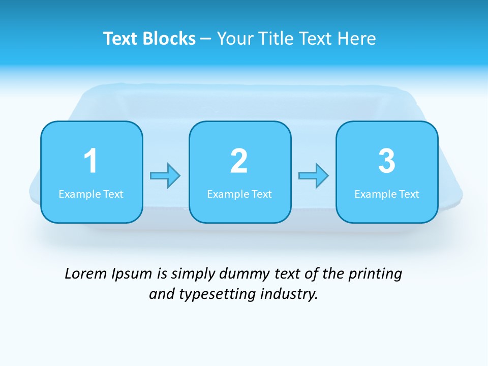 Single Object Wrapping Blue PowerPoint Template