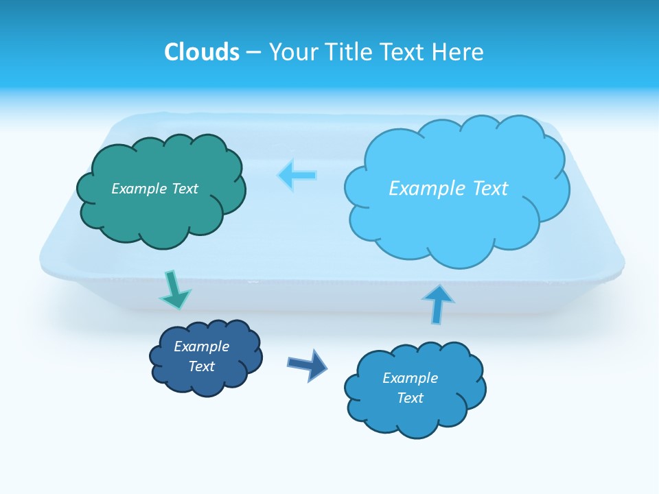 Single Object Wrapping Blue PowerPoint Template