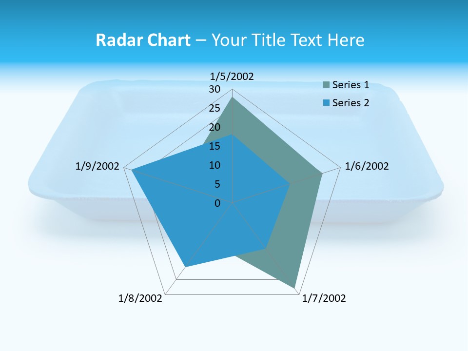 Single Object Wrapping Blue PowerPoint Template