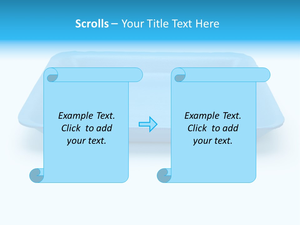 Single Object Wrapping Blue PowerPoint Template