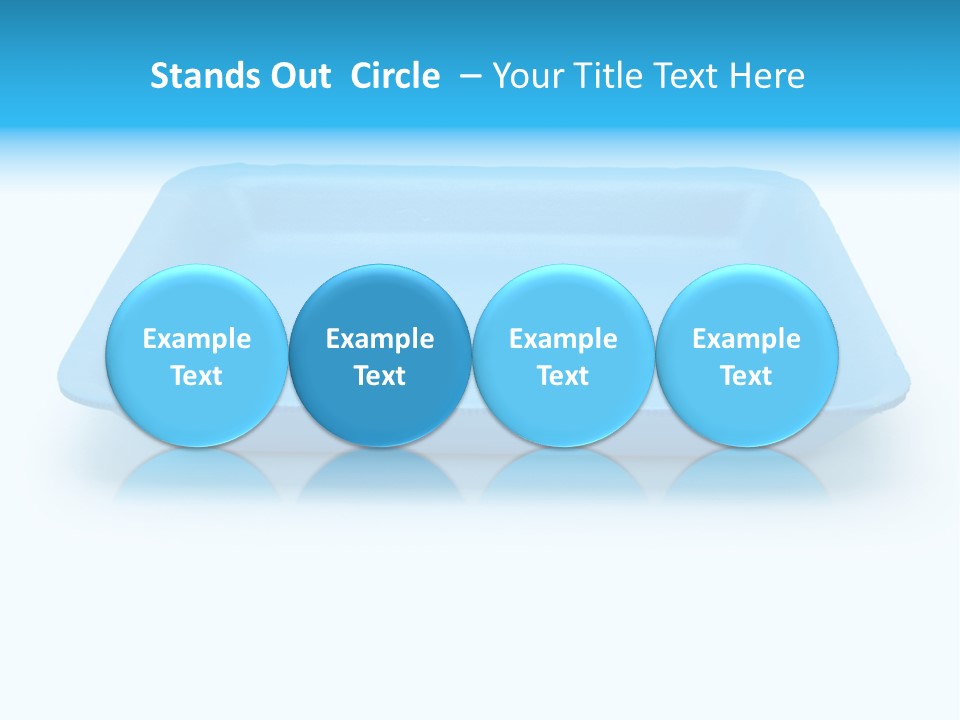 Single Object Wrapping Blue PowerPoint Template