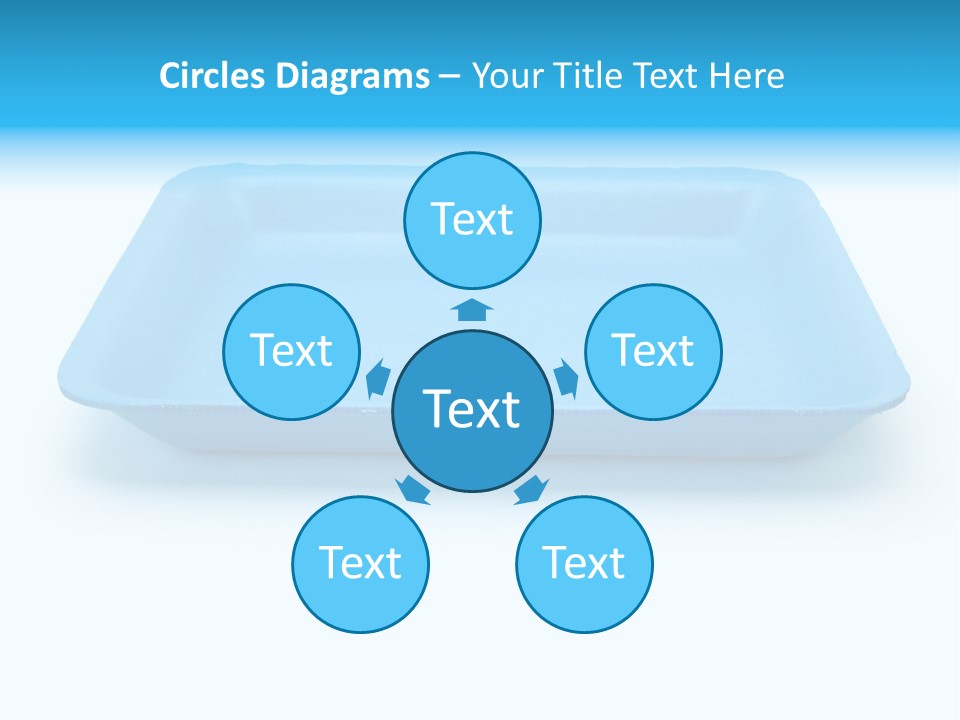 Single Object Wrapping Blue PowerPoint Template